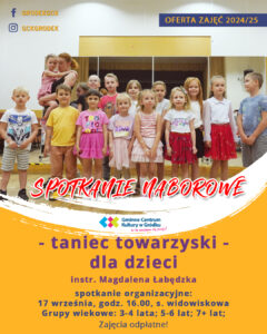 plakat taniec towarzyski dla dzieci