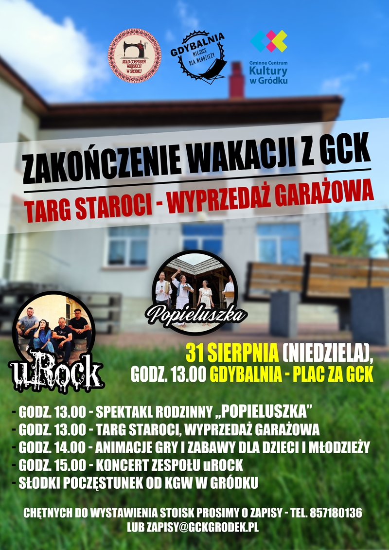 plakat na zakończenie wakacji