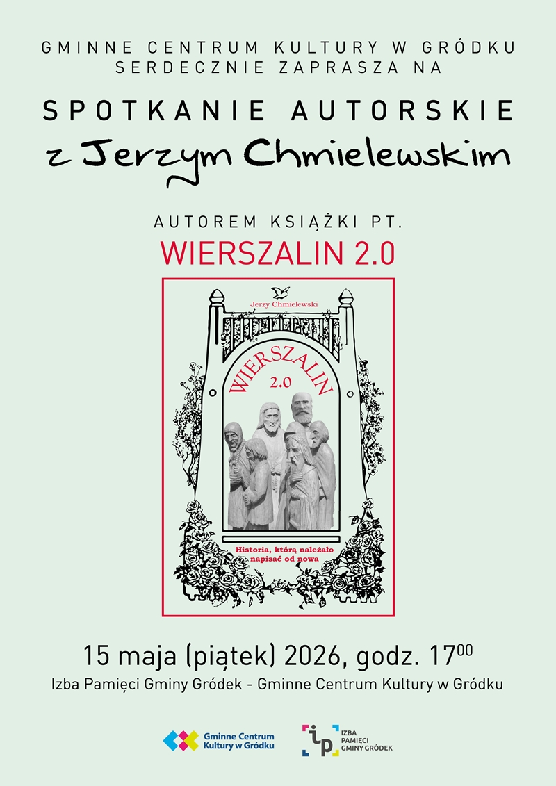 plakat spotkania autorskiego z jerzym chmielewskim